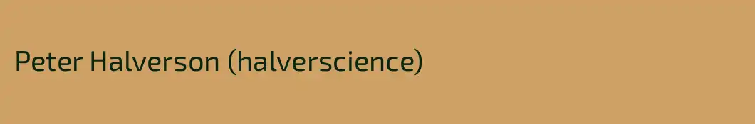 Peter Halverson (halverscience)
